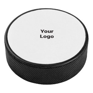 Eenvoudig minimaal elegant aangepast logo hier bed hockey puck