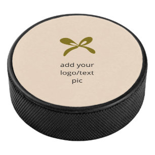 Eenvoudig minimaal elegant aangepast logo hier bed hockey puck