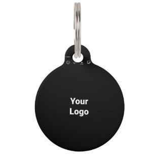Eenvoudig minimaal elegant aangepast logo hier bed huisdierpenning