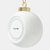 Eenvoudig minimaal elegant aangepast logo hier bed keramische bal ornament (Rechts)