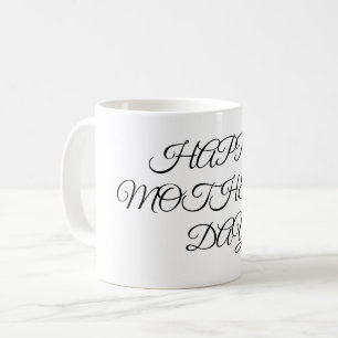 Eenvoudig minimaal elegant aangepast logo hier bed koffiemok