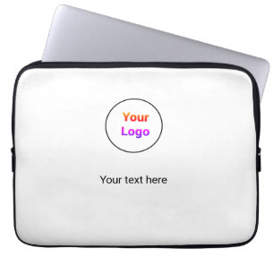 Eenvoudig minimaal elegant aangepast logo hier bed laptop sleeve