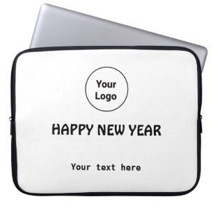 Eenvoudig minimaal elegant aangepast logo hier bed laptop sleeve