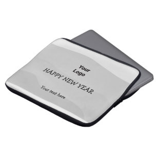 Eenvoudig minimaal elegant aangepast logo hier bed laptop sleeve