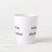 Eenvoudig minimaal elegant aangepast logo hier bed latte mok (Voorkant)