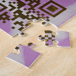 Eenvoudig minimaal elegant aangepast logo hier bed legpuzzel
