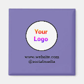 Eenvoudig minimaal elegant aangepast logo hier bed magneet (Voorkant)