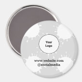 Eenvoudig minimaal elegant aangepast logo hier bed magneet (Voorkant / Achterkant)