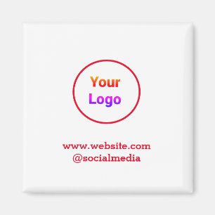 Eenvoudig minimaal elegant aangepast logo hier bed magneet