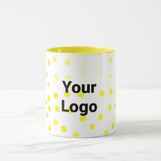 Eenvoudig minimaal elegant aangepast logo hier bed mok (Midden)