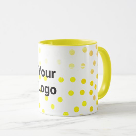 Eenvoudig minimaal elegant aangepast logo hier bed mok (Voorkant rechts)