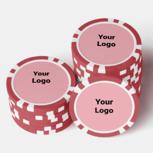 Eenvoudig minimaal elegant aangepast logo hier bed poker chips