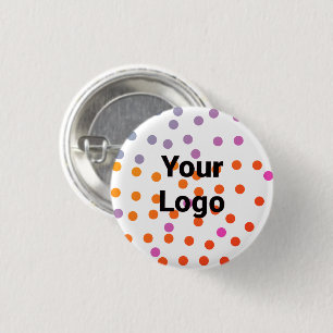 Eenvoudig minimaal elegant aangepast logo hier bed ronde button 3,2 cm