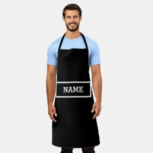Eenvoudig minimaal elegant aangepast logo hier bed schort