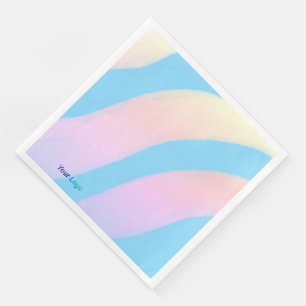 Eenvoudig minimaal elegant aangepast logo hier bed servet