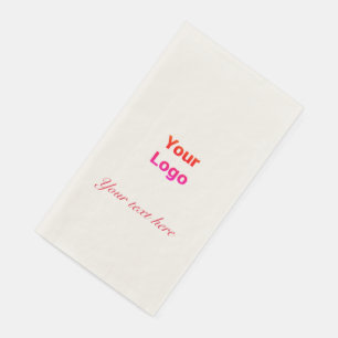 Eenvoudig minimaal elegant aangepast logo hier bed servet