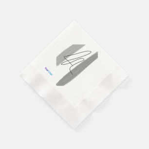 Eenvoudig minimaal elegant aangepast logo hier bed servet