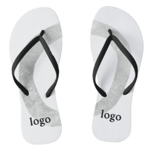 Eenvoudig minimaal elegant aangepast logo hier bed teenslippers