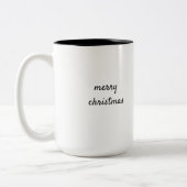 Eenvoudig minimaal elegant aangepast logo hier bed tweekleurige koffiemok (Links)