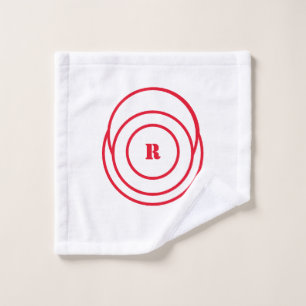 Eenvoudig minimaal elegant aangepast logo hier bed washandje