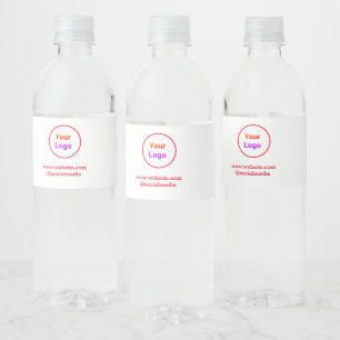 Eenvoudig minimaal elegant aangepast logo hier bed waterfles etiket