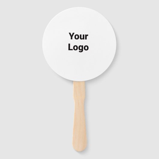 Eenvoudig minimaal elegant aangepast logo in bedri handwaaier (Achterkant)