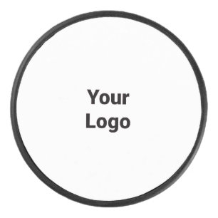 Eenvoudig minimaal elegant aangepast logo in bedri hockey puck