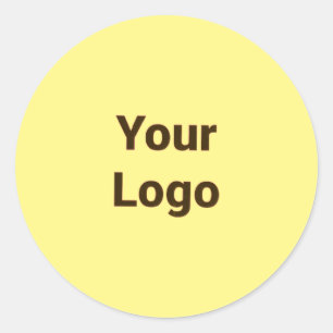 Eenvoudig minimaal elegant aangepast logo in bedri ronde sticker