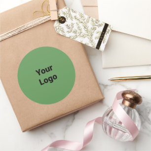 Eenvoudig minimaal elegant aangepast logo in bedri ronde sticker