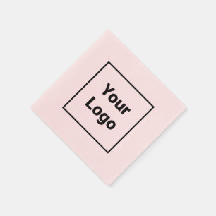 Eenvoudig minimaal elegant aangepast logo in bedri servet