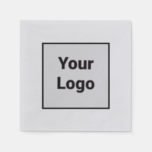 Eenvoudig minimaal elegant aangepast logo in bedri servet