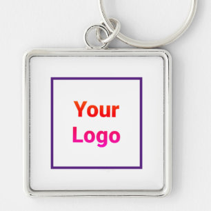 Eenvoudig minimaal elegant aangepast logo in bedri sleutelhanger