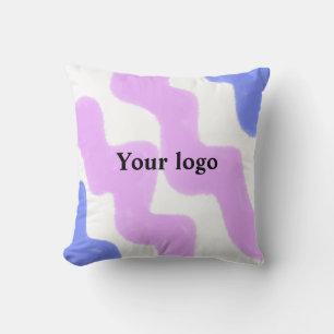 Eenvoudig minimaal elegant aangepast logo kussen