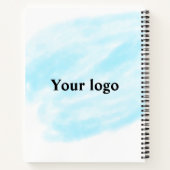 Eenvoudig minimaal elegant aangepast logo notitieboek (Achterkant)