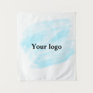 Eenvoudig minimaal elegant aangepast logo wandkleed