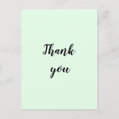 Eenvoudig minimaal elegant dank u elegant gebruik briefkaart (Voorkant)