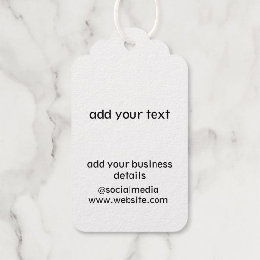 Eenvoudig minimaal elegant kerstcadeau label (Achterkant)