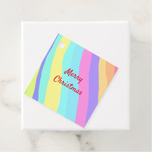 Eenvoudig minimaal elegant kerstcadeau label