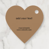 Eenvoudig minimaal elegant kerstcadeau label (Achterkant)