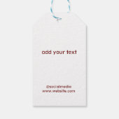 Eenvoudig minimaal elegant kerstcadeau label cadeaulabel (Achterkant)