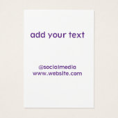 Eenvoudig minimaal elegant kerstcadeau label visitekaartje (Achterkant)