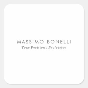 Eenvoudig Minimaal Elegant Modern Wit Vierkante Sticker