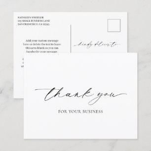 Eenvoudig Minimaal Elegant Modern Zakelijk Bedankt Briefkaart