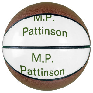 Eenvoudig minimaal groen voeg je tekst naam foto t basketbal