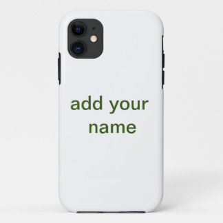 Eenvoudig minimaal groen voeg je tekst naam foto t iPhone 11 hoesje