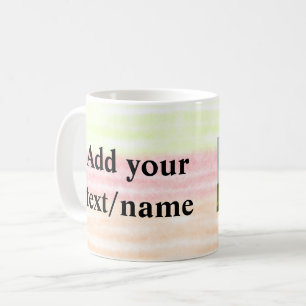 eenvoudig minimaal jouw naam foto waterverf toevoe koffiemok