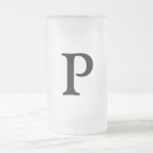 eenvoudig minimaal jouw naam MONOGRAM GROOMSME toe Matglas Bierpul (Center)