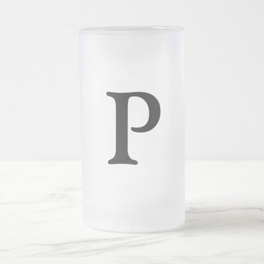 eenvoudig minimaal jouw naam MONOGRAM GROOMSME toe Matglas Bierpul (Center)