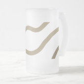 eenvoudig minimaal jouw naam MONOGRAM GROOMSME toe Matglas Bierpul (Voorkant rechts)