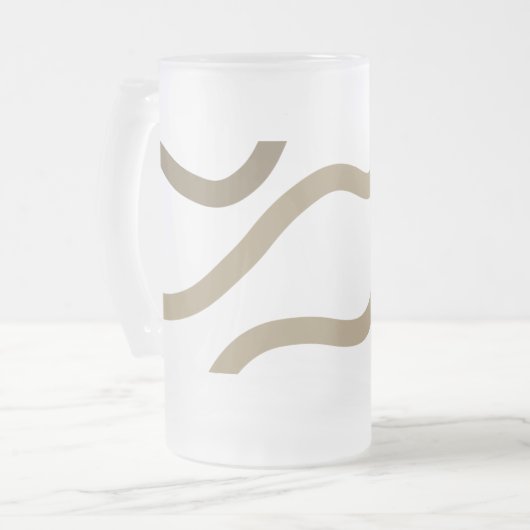 eenvoudig minimaal jouw naam MONOGRAM GROOMSME toe Matglas Bierpul (Voorkant links)